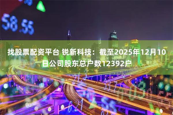 找股票配资平台 锐新科技：截至2025年12月10日公司股东总户数12392户